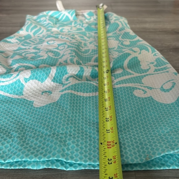 Lilly Pulitzer Pearl Shift Shorely Blue Pick Up Lines Floral Halter Dress Sz 00 - Picture 7 of 8